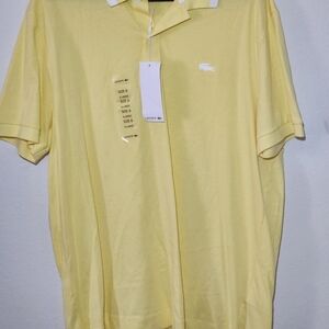 Lacoste Men's Yellow Polo Shirt XL 6